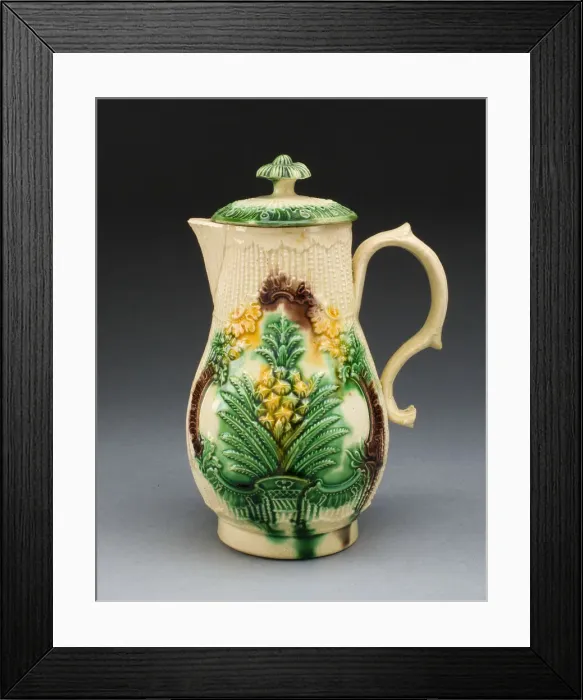 Framed Print : Milk Jug, Staffordshire, 1760 / 69. Creator: Staffordshire Potteries Framed Print : Milk Jug, Staffordshire, 1760 / 69. Creator: Staffordshire Potteries