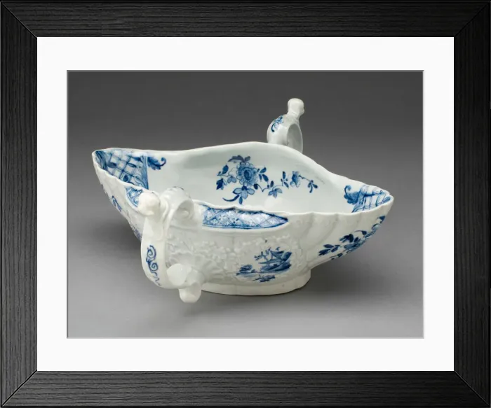 Framed Print : Two-Handled Sauceboat, Worcester, c. 1755. Creator: Royal Worcester Framed Print : Two-Handled Sauceboat, Worcester, c. 1755. Creator: Royal Worcester