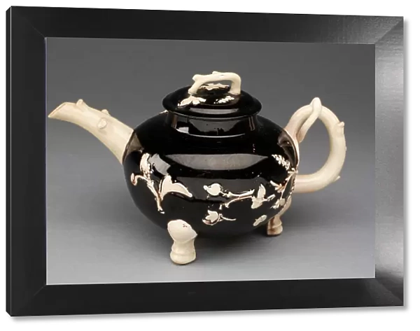 Teapot, Staffordshire, c. 1750  /  65. Creator: Staffordshire Potteries