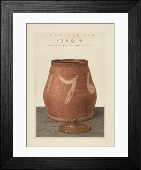 Framed Print : Covered Jar, 1939. Creator: John Matulis Framed Print : Covered Jar, 1939. Creator: John Matulis