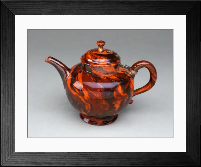 Framed Print : Teapot, Staffordshire, c. 1755. Creator: Staffordshire Potteries Framed Print : Teapot, Staffordshire, c. 1755. Creator: Staffordshire Potteries