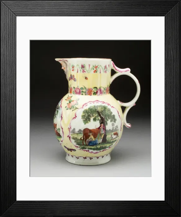 Framed Print : Jug, Worcester, c. 1765. Creator: Royal Worcester Framed Print : Jug, Worcester, c. 1765. Creator: Royal Worcester