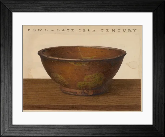 Framed Print : Bowl, c. 1937. Creator: John Matulis Framed Print : Bowl, c. 1937. Creator: John Matulis