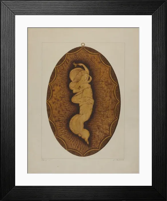 Framed Print : Burnt Plaque, 1935 / 1942. Creator: Frank Maurer Framed Print : Burnt Plaque, 1935 / 1942. Creator: Frank Maurer
