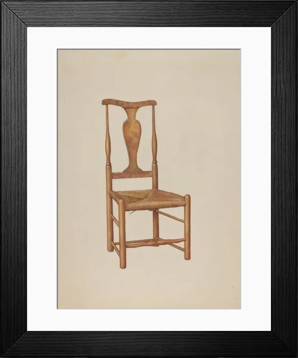 Framed Print : Queen Anne Chair, c. 1942. Creator: Ralph Morton Framed Print : Queen Anne Chair, c. 1942. Creator: Ralph Morton