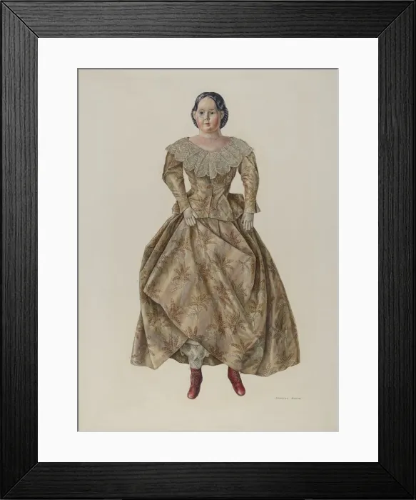 Framed Print : Doll (Greiner Patented Head), c. 1940. Creator: Stanley Mazur Framed Print : Doll (Greiner Patented Head), c. 1940. Creator: Stanley Mazur