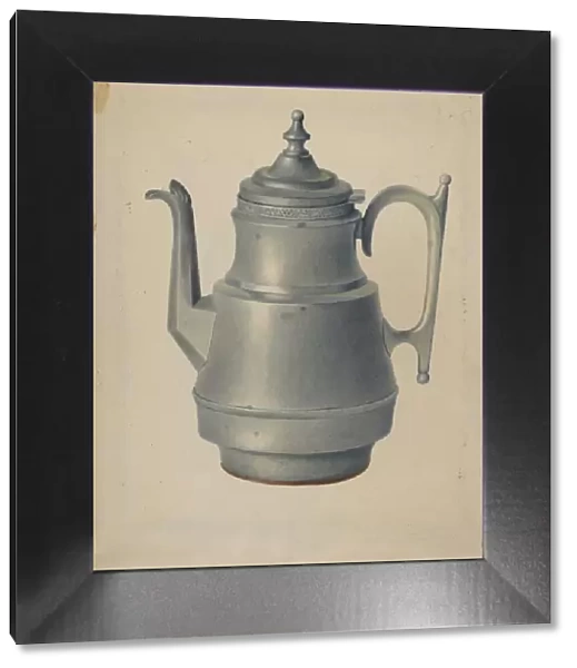 Pewter Teapot, c. 1937. Creator: Merkley, Arthur G