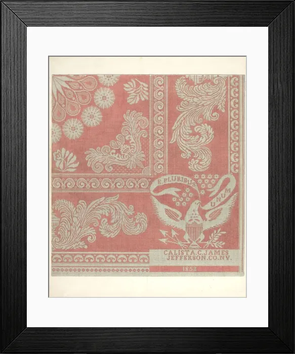Framed Print : Tyler Coverlet, c. 1941. Creator: Merkley, Arthur G Framed Print : Tyler Coverlet, c. 1941. Creator: Merkley, Arthur G