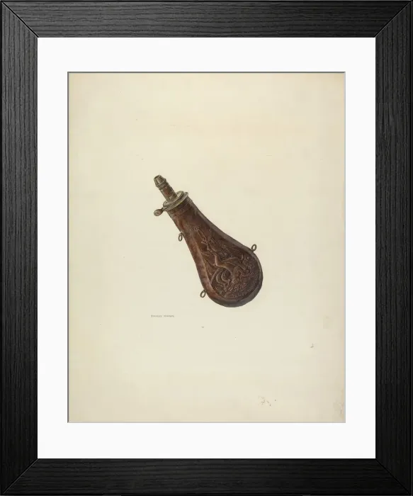Framed Print : Powder Flask, 1941. Creator: Stanley Mazur Framed Print : Powder Flask, 1941. Creator: Stanley Mazur