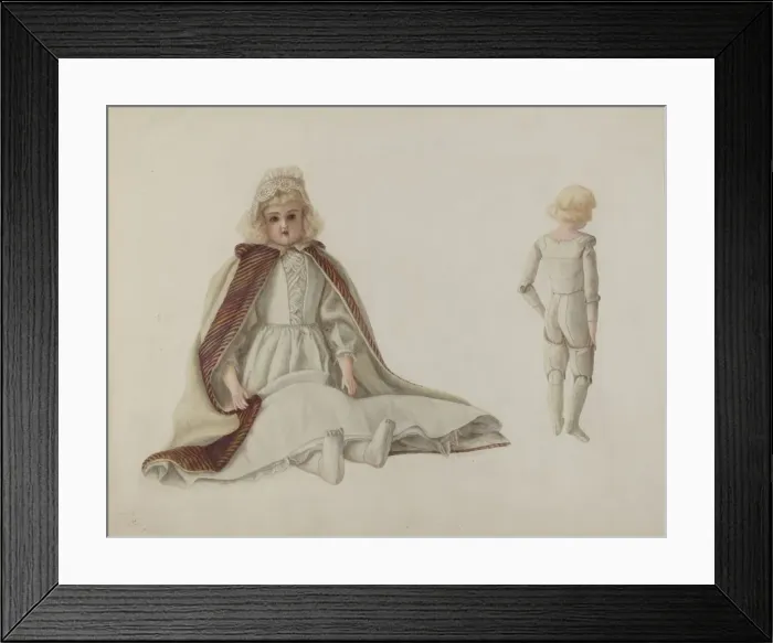 Framed Print : Doll, c. 1941. Creator: Stella Mosher Framed Print : Doll, c. 1941. Creator: Stella Mosher