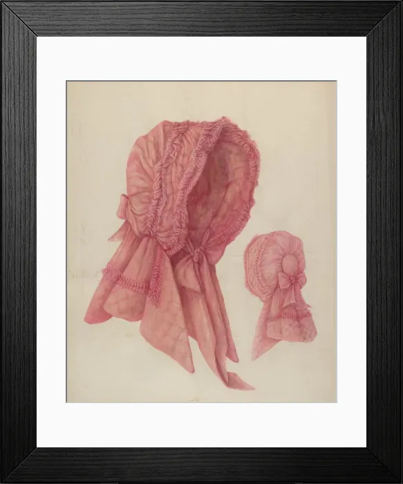 Framed Print : Bonnet, c. 1942. Creator: Stella Mosher Framed Print : Bonnet, c. 1942. Creator: Stella Mosher