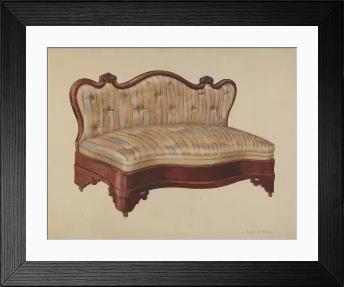 Framed Print : Love Seat, c. 1942. Creator: Ralph Morton Framed Print : Love Seat, c. 1942. Creator: Ralph Morton