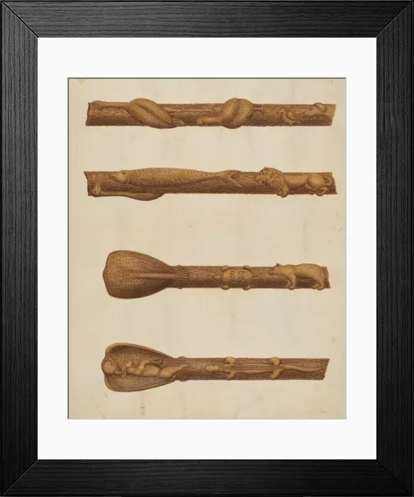 Framed Print : Walking Stick, c. 1940. Creator: William McAuley Framed Print : Walking Stick, c. 1940. Creator: William McAuley