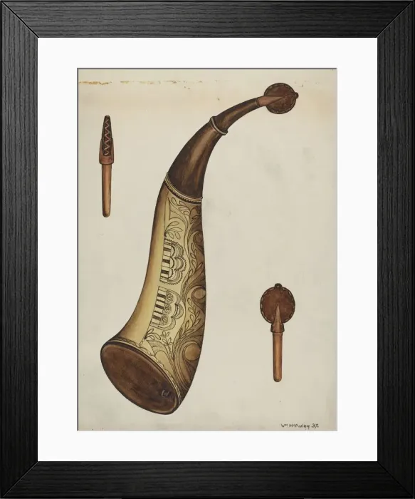 Framed Print : Powder Horn, 1937. Creator: William McAuley Framed Print : Powder Horn, 1937. Creator: William McAuley