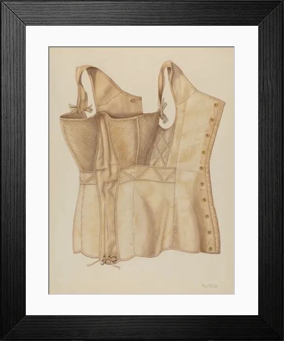 Framed Print : Corset, c. 1937. Creator: Frank McEntee Framed Print : Corset, c. 1937. Creator: Frank McEntee