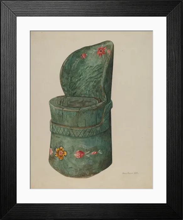 Framed Print : Childs stool chair, 1939. Creator: Alfonso Moreno Framed Print : Childs stool chair, 1939. Creator: Alfonso Moreno