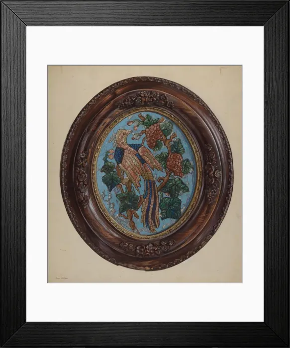 Framed Print : Tinsel Picture, c. 1937. Creator: James McLellan Framed Print : Tinsel Picture, c. 1937. Creator: James McLellan