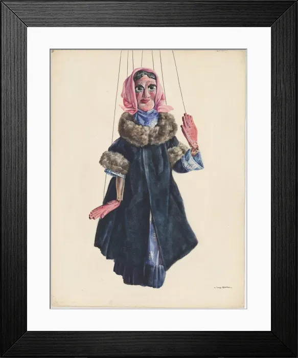 Framed Print : Lady Marionette, c. 1937. Creator: James McLellan Framed Print : Lady Marionette, c. 1937. Creator: James McLellan