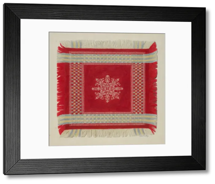 Framed Print : Table Napkin, c. 1940. Creator: Merkley, Arthur G Framed Print : Table Napkin, c. 1940. Creator: Merkley, Arthur G