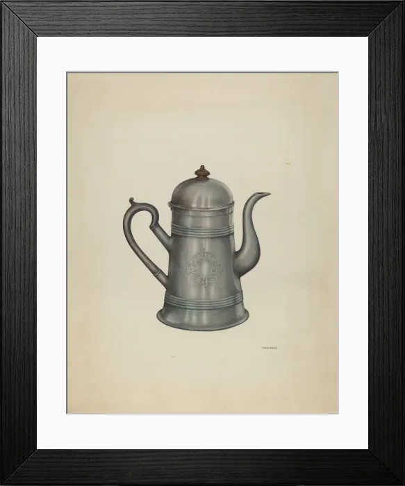 Framed Print : Coffee Pot, 1935 / 1942. Creator: Frank McEntee Framed Print : Coffee Pot, 1935 / 1942. Creator: Frank McEntee