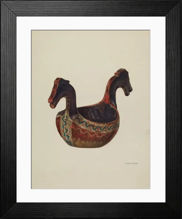 Framed Print : Drinking Vessel (Loving Cup), c. 1936. Creator: Frank McEntee Framed Print : Drinking Vessel (Loving Cup), c. 1936. Creator: Frank McEntee