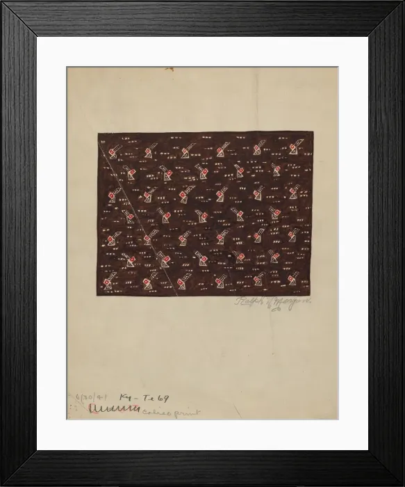 Framed Print : Calico Print, 1935 / 1942. Creator: Ralph N. Morgan Framed Print : Calico Print, 1935 / 1942. Creator: Ralph N. Morgan