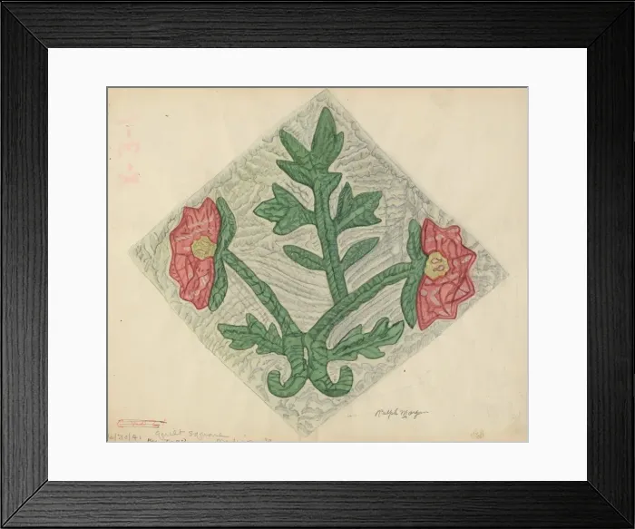 Framed Print : Quilt Pattern, 1935 / 1942. Creator: Ralph N. Morgan Framed Print : Quilt Pattern, 1935 / 1942. Creator: Ralph N. Morgan