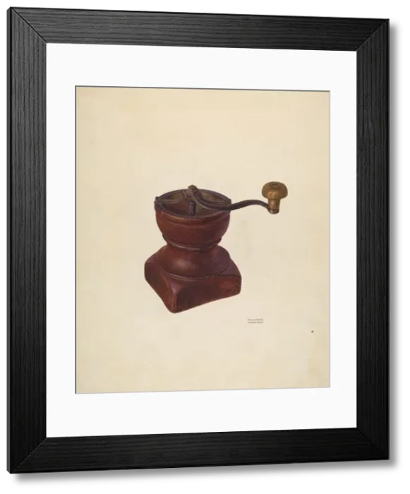 Framed Print : Coffee Grinder, c. 1940. Creator: Frank McEntee Framed Print : Coffee Grinder, c. 1940. Creator: Frank McEntee