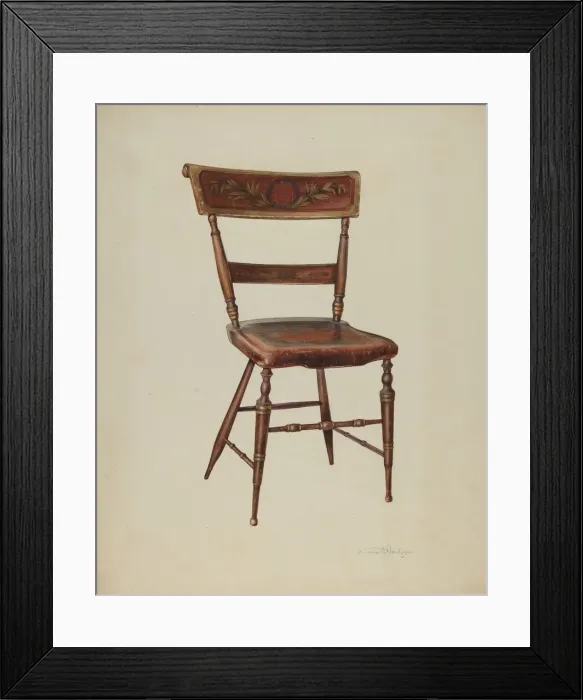 Framed Print : Painted Chair, 1938. Creator: Kurt Melzer Framed Print : Painted Chair, 1938. Creator: Kurt Melzer