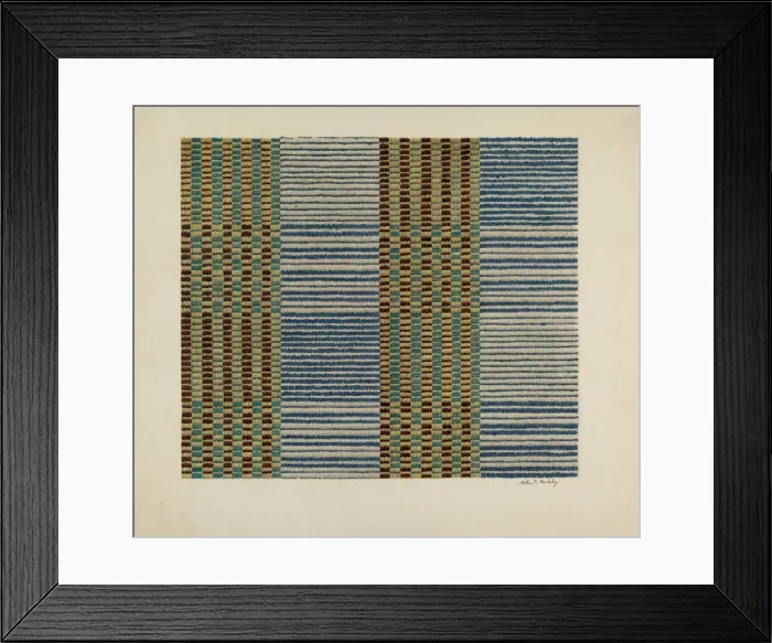 Framed Print : Coverlet, c. 1939. Creator: Merkley, Arthur G Framed Print : Coverlet, c. 1939. Creator: Merkley, Arthur G