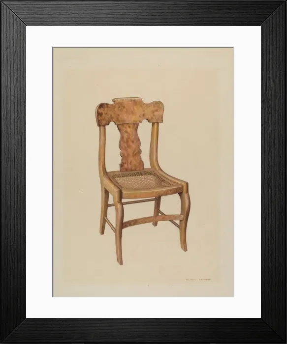 Framed Print : Dining Room Chair, c. 1939. Creator: Ralph Morton Framed Print : Dining Room Chair, c. 1939. Creator: Ralph Morton
