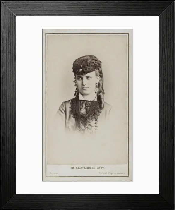 Framed Print : Portrait of Christine Nilsson (1843-1921). Creator: Photo studio Reutlinger, Paris Framed Print : Portrait of Christine Nilsson (1843-1921). Creator: Photo studio Reutlinger, Paris