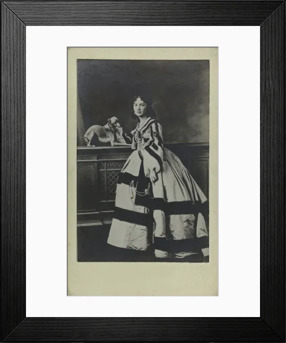 Framed Print : Portrait of Cora Pearl (1836-1886), ca 1865. Creator: Anonymous Framed Print : Portrait of Cora Pearl (1836-1886), ca 1865. Creator: Anonymous