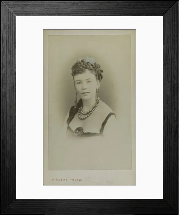 Framed Print : Portrait of Cora Pearl (1836-1886), ca 1865. Creator: Disderi Framed Print : Portrait of Cora Pearl (1836-1886), ca 1865. Creator: Disderi