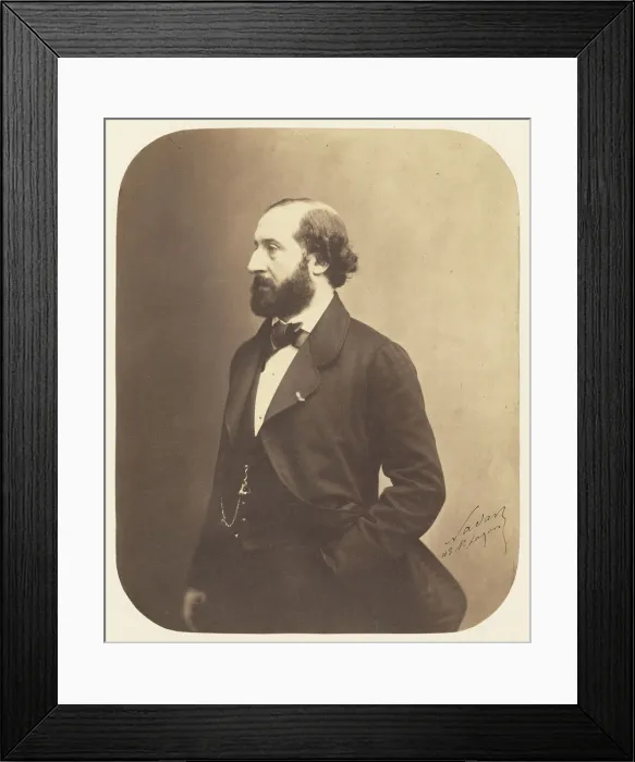 Framed Print : Portrait of Emile Augier (1820-1889), 1857. Creator: Nadar Framed Print : Portrait of Emile Augier (1820-1889), 1857. Creator: Nadar