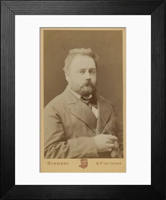 Framed Print : Portrait of Emile Zola (1840-1902). Creator: Disderi Framed Print : Portrait of Emile Zola (1840-1902). Creator: Disderi