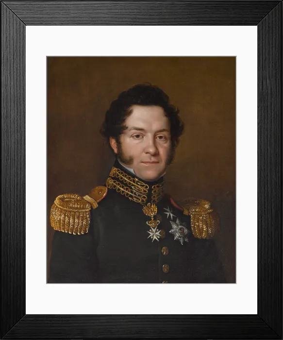 Framed Print : Portrait of Jean-Noe-Godefroy de Polier-Vernand (1782-1833), 1823 Framed Print : Portrait of Jean-Noe-Godefroy de Polier-Vernand (1782-1833), 1823