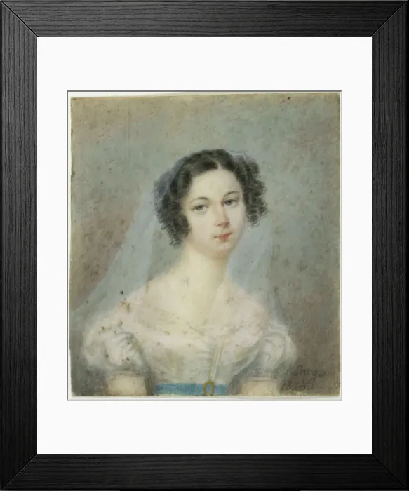 Framed Print : Portrait of Ewelina Hanska, nee Rzewuska (1801-1882), 1820s. Creator: Anonymous Framed Print : Portrait of Ewelina Hanska, nee Rzewuska (1801-1882), 1820s. Creator: Anonymous