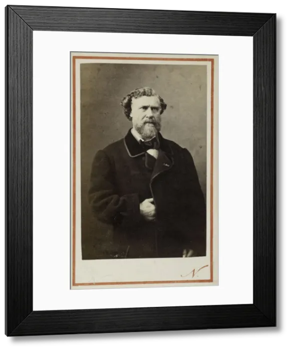 Framed Print : Portrait of Jules Lacroix (1809-1887), ca 1865. Creator: Photo studio Nadar Framed Print : Portrait of Jules Lacroix (1809-1887), ca 1865. Creator: Photo studio Nadar