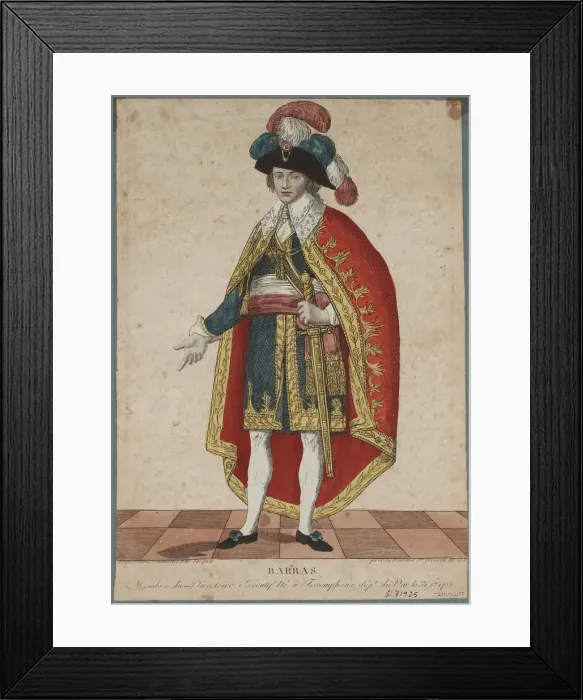 Framed Print : Portrait of Paul de Barras (1755-1829), c. 1795. Creator: Bonneville Framed Print : Portrait of Paul de Barras (1755-1829), c. 1795. Creator: Bonneville