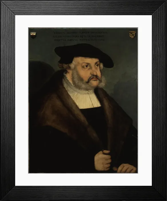 Framed Print : Portrait of Frederick III, Elector of Saxony (1463-1525) Framed Print : Portrait of Frederick III, Elector of Saxony (1463-1525)