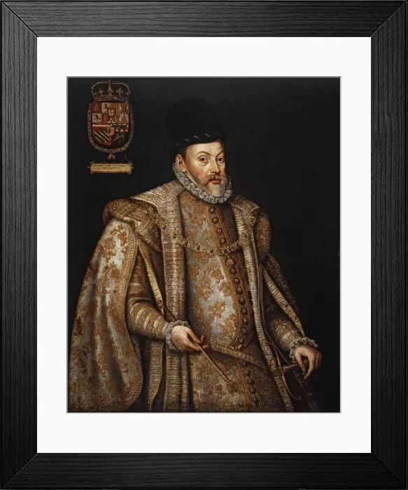 Framed Print : Portrait of Philip II (1527-1598), King of Spain and Portugal, Second half of the16th cen Framed Print : Portrait of Philip II (1527-1598), King of Spain and Portugal, Second half of the16th cen
