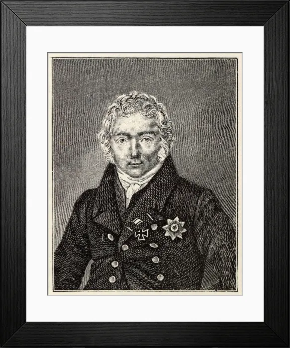 Framed Print : Portrait of Friedrich von Motz (1775-1830). Creator: Anonymous Framed Print : Portrait of Friedrich von Motz (1775-1830). Creator: Anonymous