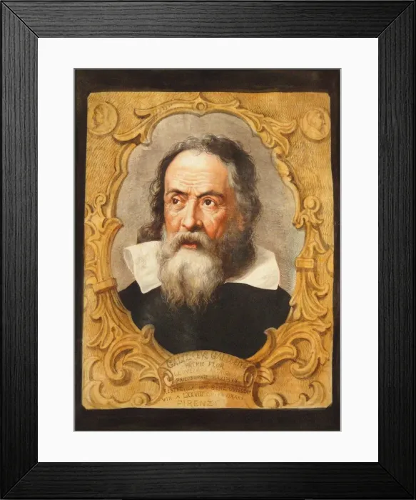 Framed Print : Portrait of Galileo Galilei. Creator: Anonymous Framed Print : Portrait of Galileo Galilei. Creator: Anonymous