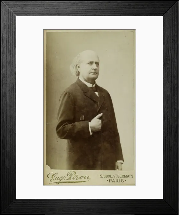 Framed Print : Portrait of Leconte de Lisle (1818-1894), c. 1870. Creator: Pirou Framed Print : Portrait of Leconte de Lisle (1818-1894), c. 1870. Creator: Pirou