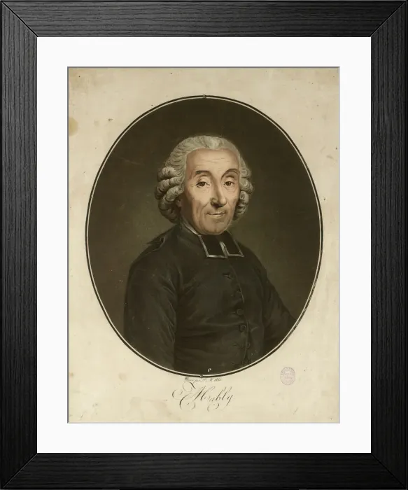 Framed Print : Portrait of Gabriel Bonnot de Mably (1709-1785), c. 1790 Framed Print : Portrait of Gabriel Bonnot de Mably (1709-1785), c. 1790