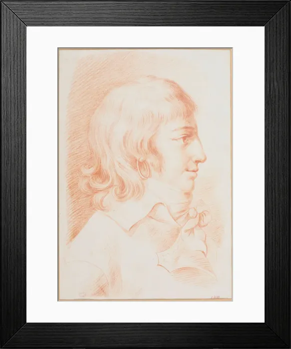 Framed Print : Portrait of Louis Antoine de Saint-Just (1767-1794), ca 1792. Creator: Anonymous