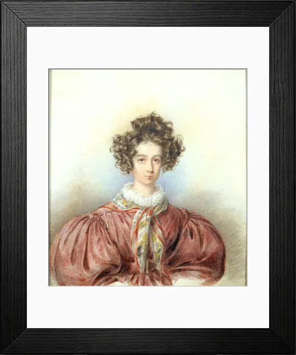 Framed Print : Portrait of George Sand, 1830. Creator: Blaize, Candide (1795-1855) Framed Print : Portrait of George Sand, 1830. Creator: Blaize, Candide (1795-1855)