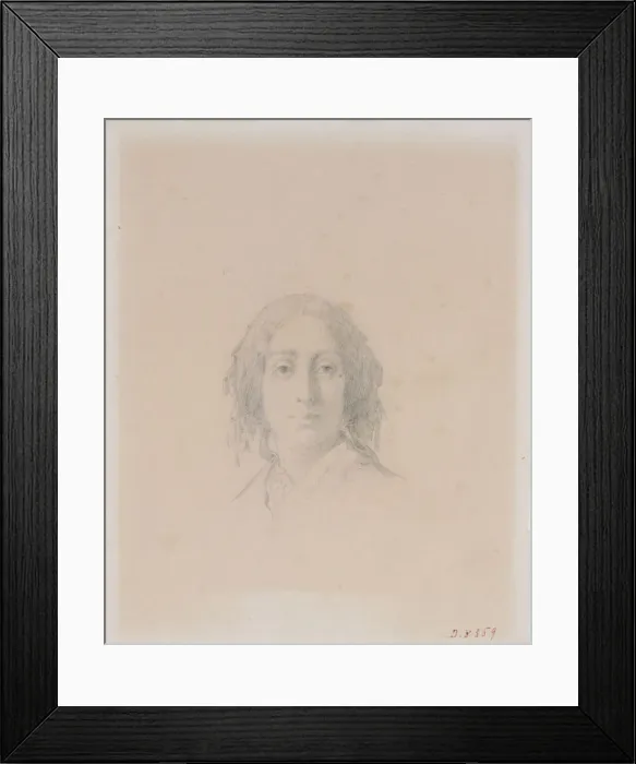 Framed Print : Portrait of George Sand. Creator: Manceau, Alexandre Damien (1817-1865) Framed Print : Portrait of George Sand. Creator: Manceau, Alexandre Damien (1817-1865)
