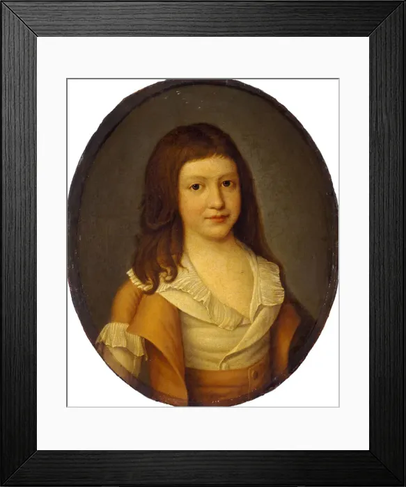 Framed Print : Portrait of Louis-Charles, Prince Royal of France (1785-1795), Early 1790s